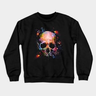 Halloween Skull Watercolors Crewneck Sweatshirt